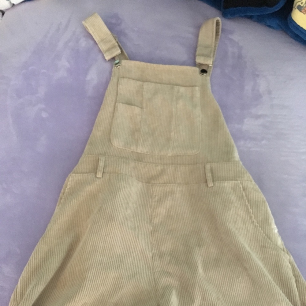 Tan Corduroy Overalls